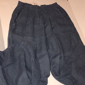 NWT Liabella Get Moving Linen Pants | Blue | Size S